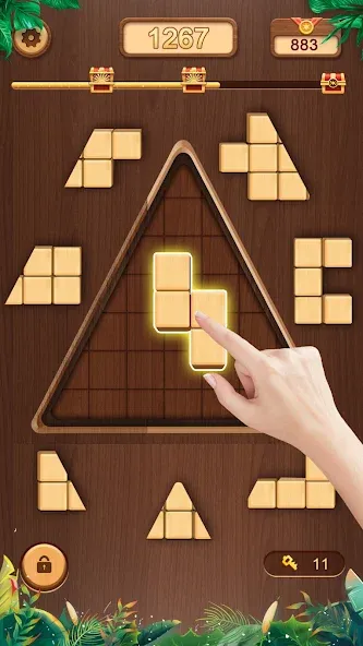 Взломанная WoodCube — Woody Puzzle (ВудКуб)  [МОД Бесконечные монеты] — полная версия apk на Андроид screen 2