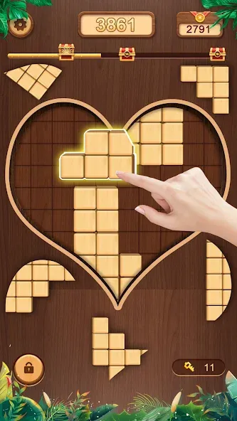 Взломанная WoodCube — Woody Puzzle (ВудКуб)  [МОД Бесконечные монеты] — полная версия apk на Андроид screen 4