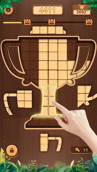 Взломанная WoodCube — Woody Puzzle (ВудКуб)  [МОД Бесконечные монеты] — полная версия apk на Андроид screen 5