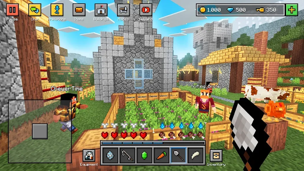 Скачать взломанную Block World 3D: Craft & Build  [МОД Mega Pack] — стабильная версия apk на Андроид screen 1