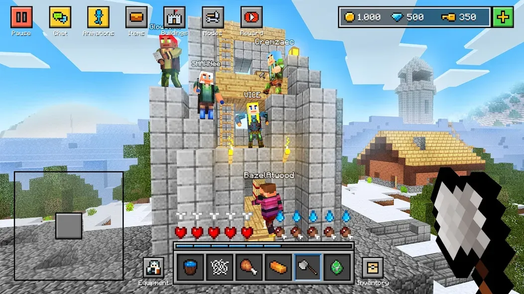 Скачать взломанную Block World 3D: Craft & Build  [МОД Mega Pack] — стабильная версия apk на Андроид screen 3