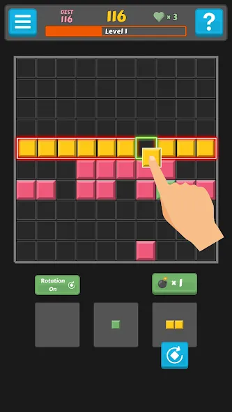 Взломанная Block Buster — Hex and Square  [МОД Unlocked] — стабильная версия apk на Андроид screen 2