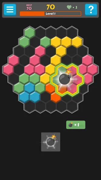 Взломанная Block Buster — Hex and Square  [МОД Unlocked] — стабильная версия apk на Андроид screen 4