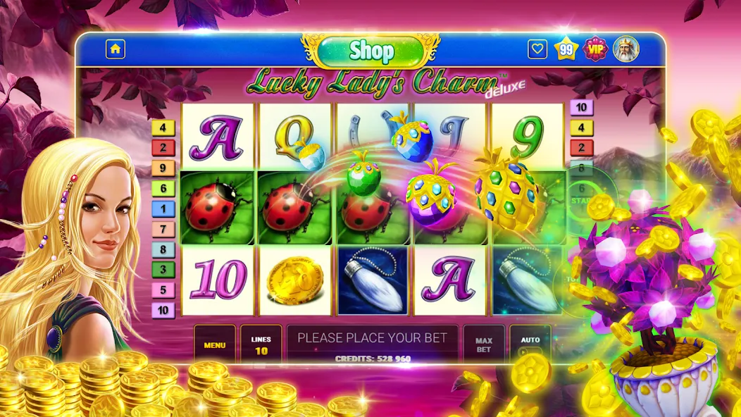 Скачать взломанную Bloom Boom Casino Slots Online (Блум Бум Казино Слоты Онлайн)  [МОД Unlocked] — полная версия apk на Андроид screen 3