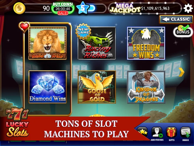 Скачать взломанную Lucky Slots (Лаки Слотс)  [МОД Unlocked] — полная версия apk на Андроид screen 1