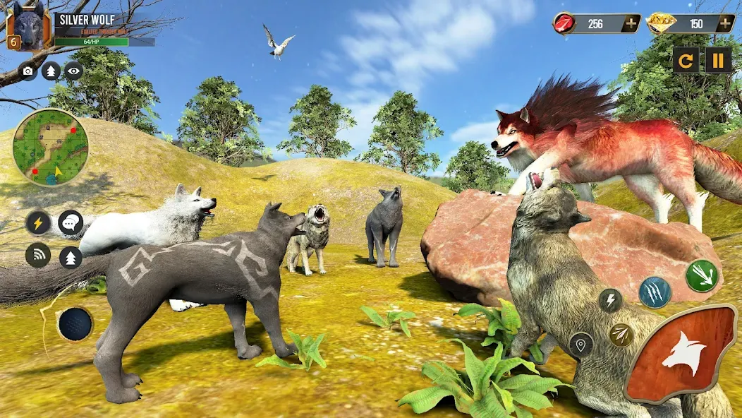 Взлом Wild Wolf Simulator Wolf Games  [МОД Unlocked] — полная версия apk на Андроид screen 1