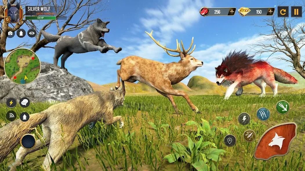 Взлом Wild Wolf Simulator Wolf Games  [МОД Unlocked] — полная версия apk на Андроид screen 2