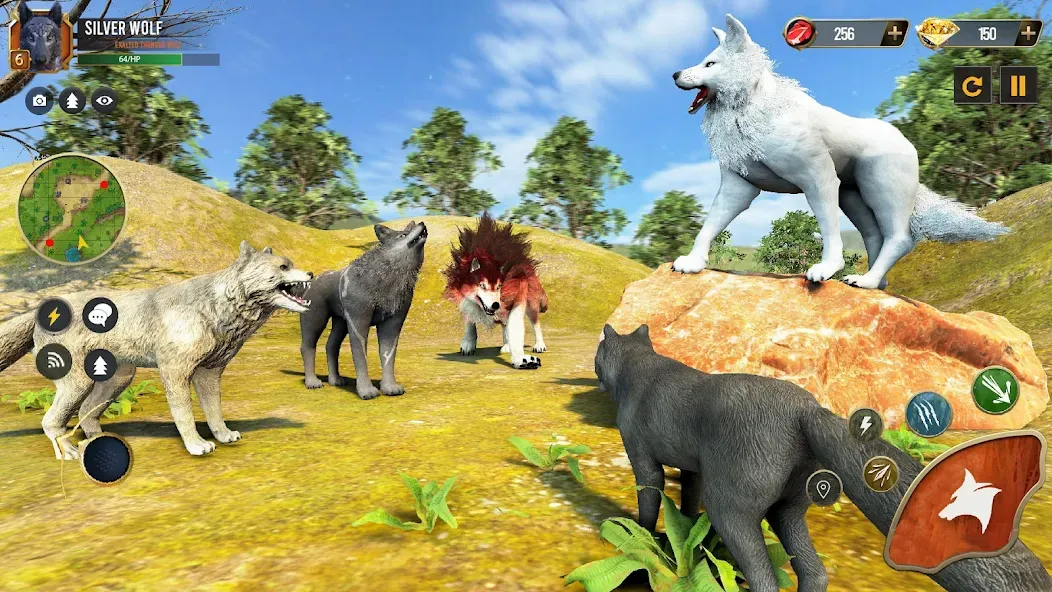 Взлом Wild Wolf Simulator Wolf Games  [МОД Unlocked] — полная версия apk на Андроид screen 3