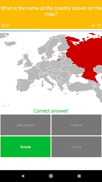 Скачать взломанную Europe Map Quiz — European Cou  [МОД Много денег] — стабильная версия apk на Андроид screen 3