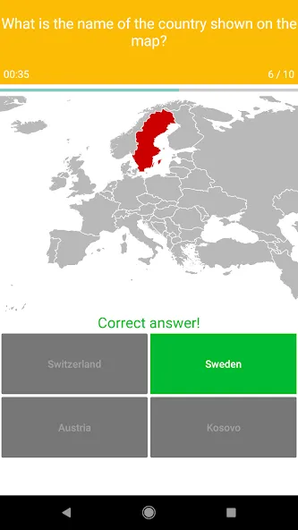 Скачать взломанную Europe Map Quiz — European Cou  [МОД Много денег] — стабильная версия apk на Андроид screen 4