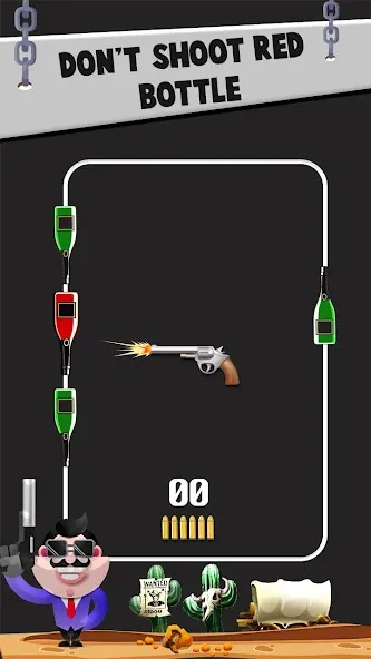 Скачать взломанную Bottle Shooting VS Gun  [МОД Бесконечные монеты] — последняя версия apk на Андроид screen 2