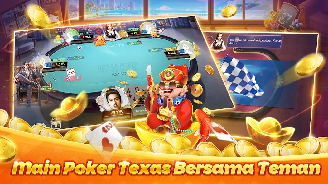 Взломанная Poker Texas Boyaa (Покер Техас Бояа)  [МОД Mega Pack] — стабильная версия apk на Андроид screen 2