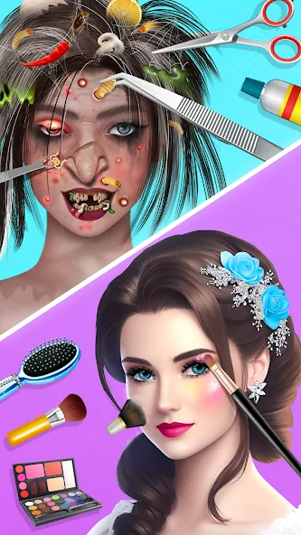 Скачать взломанную ASMR Doctor Makeup Salon games (АСМР)  [МОД Меню] — последняя версия apk на Андроид screen 2