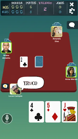 Взлом Truco Brasil — Truco online (Труко Бразиль)  [МОД Бесконечные монеты] — полная версия apk на Андроид screen 4