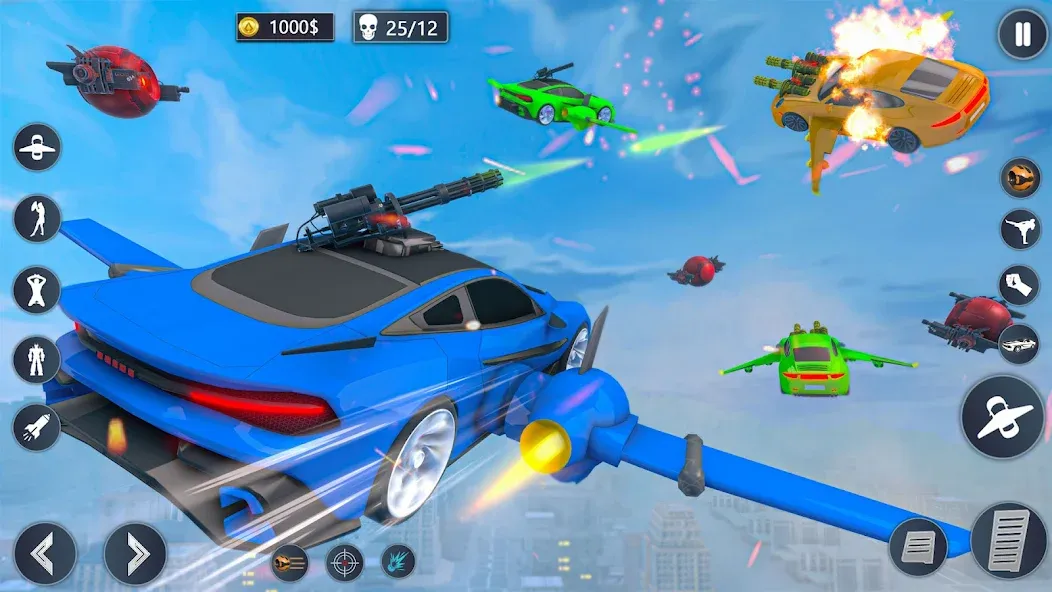 Взломанная Flying Car Robot Game Car Game  [МОД Unlocked] — стабильная версия apk на Андроид screen 5