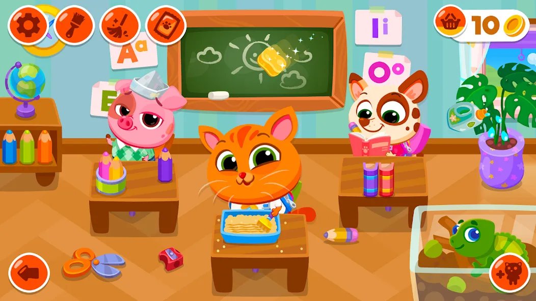 Скачать взломанную Bubbu School — My Virtual Pets (Буббу Скул)  [МОД Menu] — стабильная версия apk на Андроид screen 1