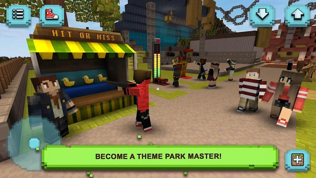 Взлом Theme Park Craft: Build & Ride  [МОД Много денег] — полная версия apk на Андроид screen 1
