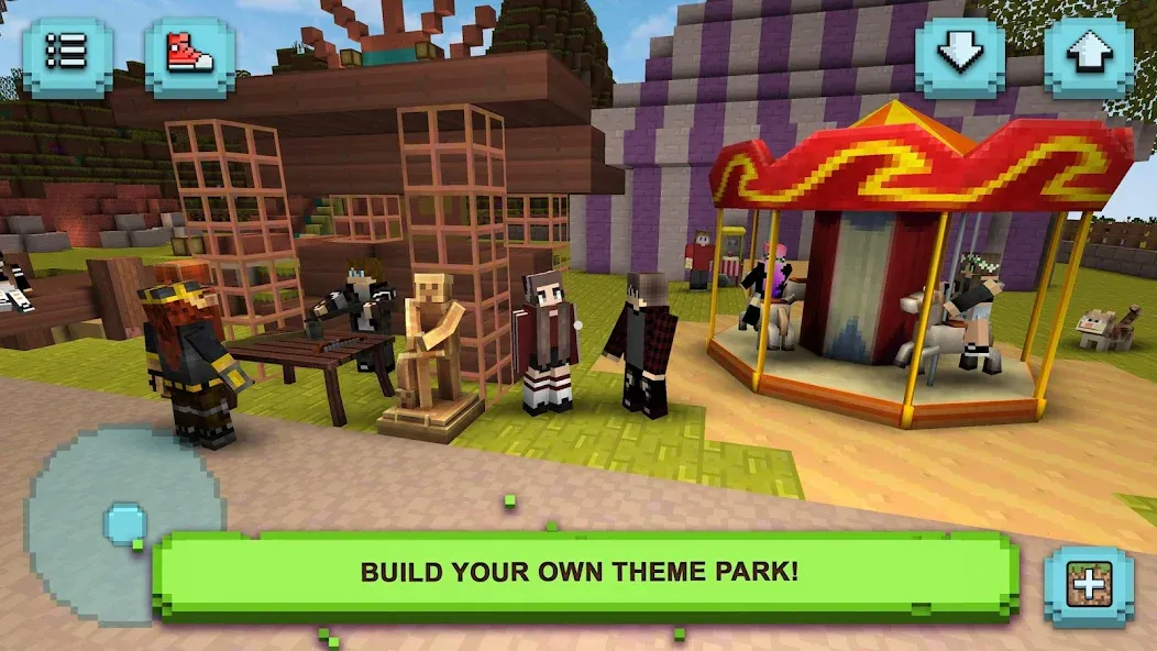 Взлом Theme Park Craft: Build & Ride  [МОД Много денег] — полная версия apk на Андроид screen 2