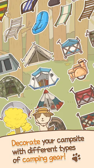 Скачать взлом Animal Camping: Idle Camp (Анимал Кемпинг)  [МОД Меню] — последняя версия apk на Андроид screen 2