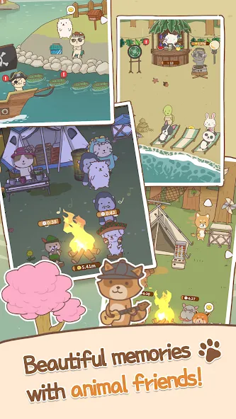 Скачать взлом Animal Camping: Idle Camp (Анимал Кемпинг)  [МОД Меню] — последняя версия apk на Андроид screen 4