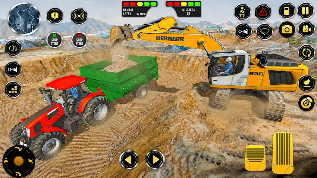 Взлом Construction Machine Real JCB  [МОД Mega Pack] — стабильная версия apk на Андроид screen 1