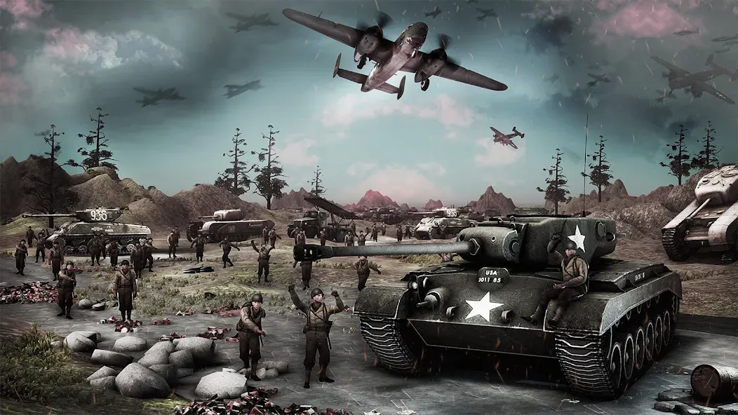 Взломанная Medal of War – WW2 Games 2024  [МОД Бесконечные деньги] — последняя версия apk на Андроид screen 4