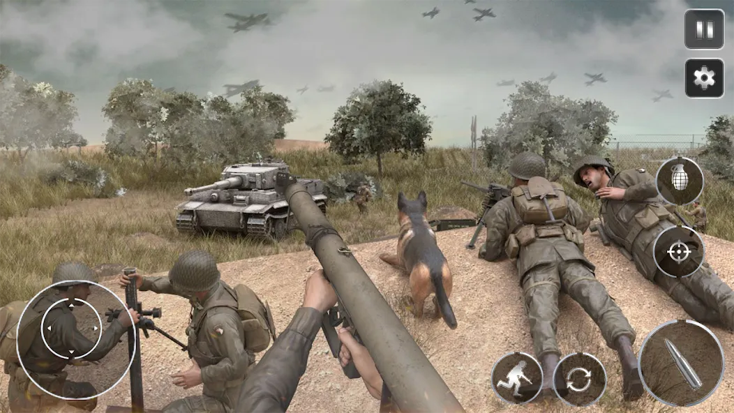 Взломанная Call Of Courage : WW2 Shooting  [МОД Mega Pack] — стабильная версия apk на Андроид screen 3