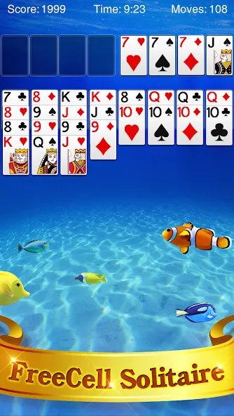 Скачать взломанную FreeCell Solitaire  [МОД Много монет] — последняя версия apk на Андроид screen 1