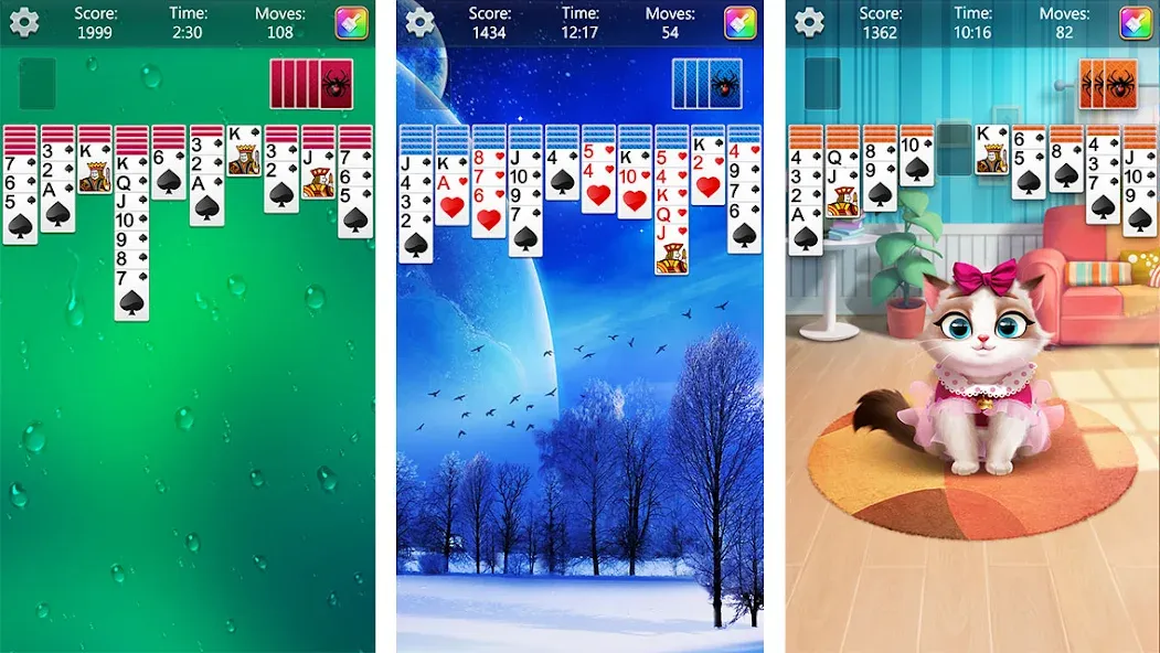 Скачать взлом Spider Solitaire Fun (Спайдер Солитер Фан)  [МОД Unlimited Money] — последняя версия apk на Андроид screen 1