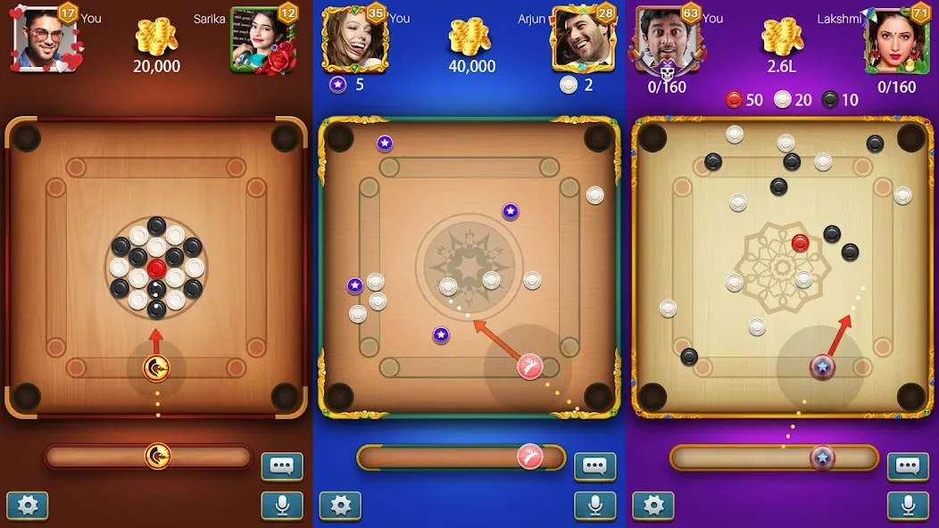 Скачать взломанную Carrom Meta-Board Disc Game (Карром Мета)  [МОД Menu] — стабильная версия apk на Андроид screen 1