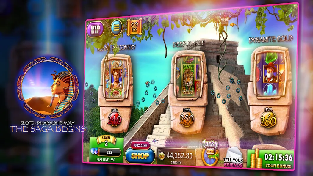 Взлом Slots — Pharaoh's Way Casino (Слоты)  [МОД Unlimited Money] — последняя версия apk на Андроид screen 1