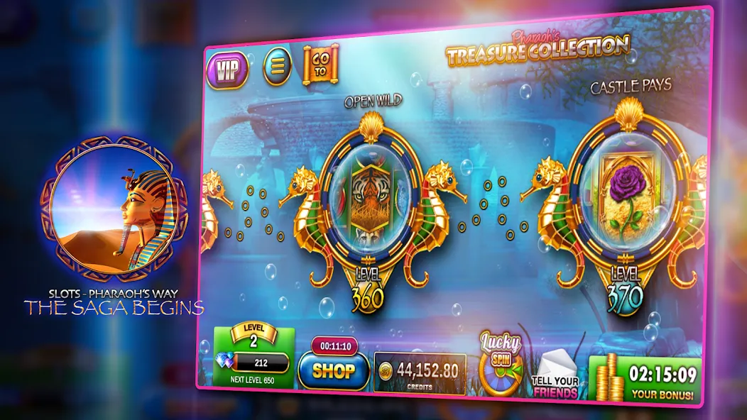 Взлом Slots — Pharaoh's Way Casino (Слоты)  [МОД Unlimited Money] — последняя версия apk на Андроид screen 2