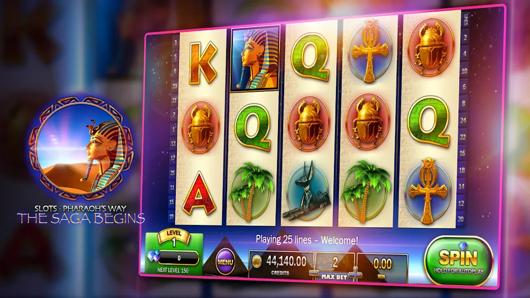 Взлом Slots — Pharaoh's Way Casino (Слоты)  [МОД Unlimited Money] — последняя версия apk на Андроид screen 3