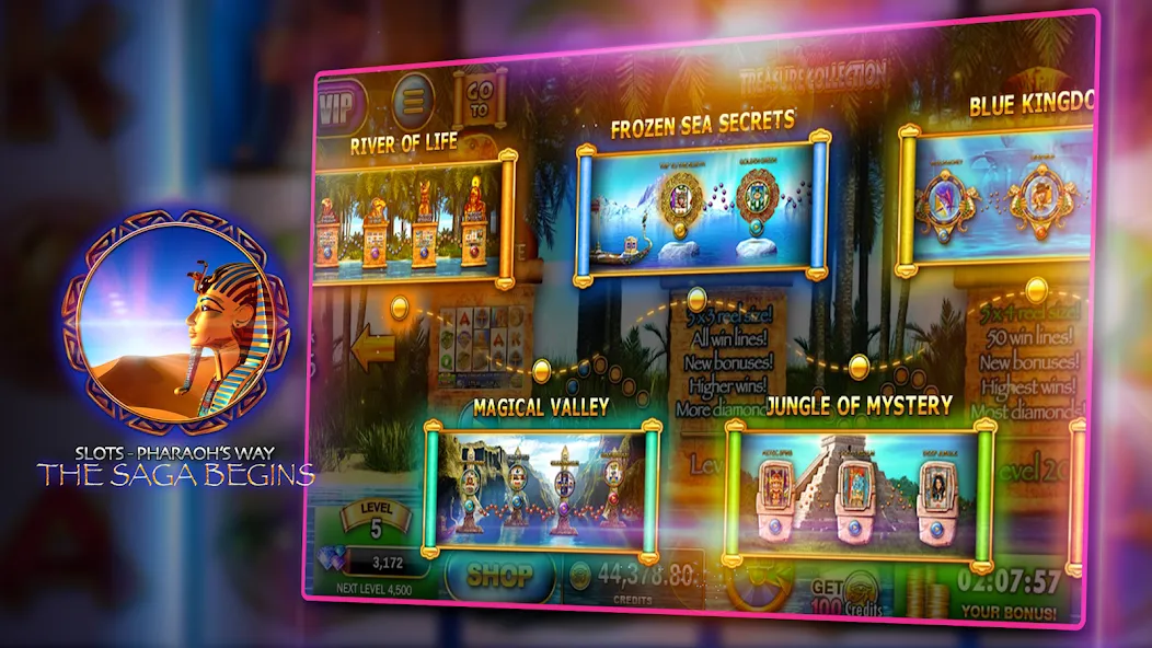 Взлом Slots — Pharaoh's Way Casino (Слоты)  [МОД Unlimited Money] — последняя версия apk на Андроид screen 5