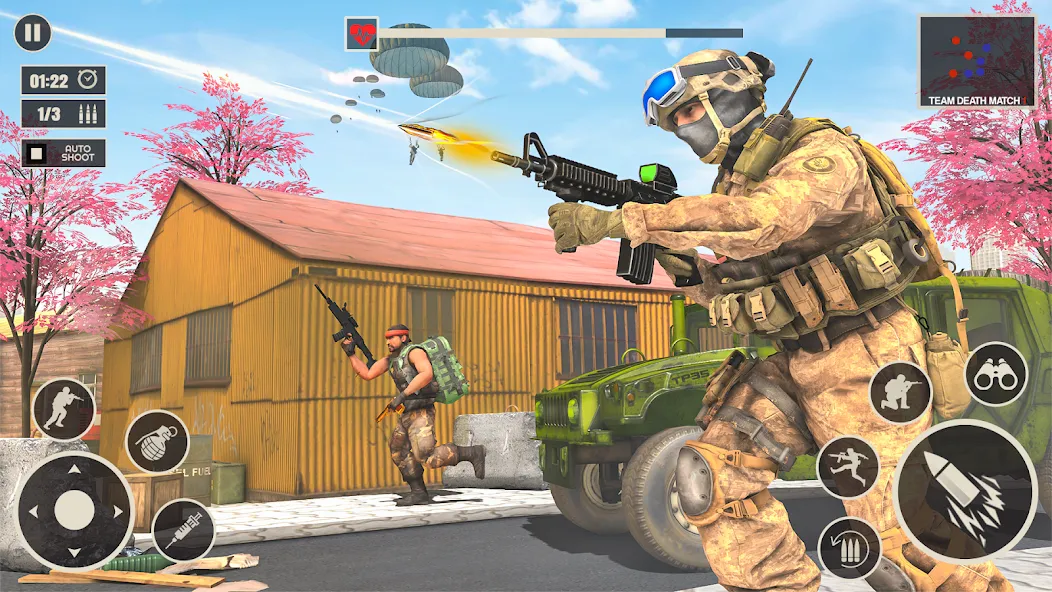 Взломанная Offline War Shooting Games 3D  [МОД Меню] — последняя версия apk на Андроид screen 1