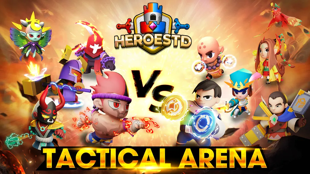 Взломанная HeroesTD: Esport Tower Defense (ГероиТД)  [МОД Unlocked] — стабильная версия apk на Андроид screen 1