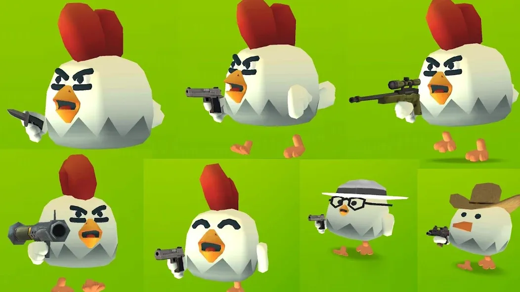 Скачать взлом Chicken Gun (Чикен Ган)  [МОД Menu] — полная версия apk на Андроид screen 1