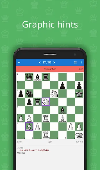 Скачать взлом Mate in 2 (Chess Puzzles)  [МОД Unlocked] — полная версия apk на Андроид screen 2