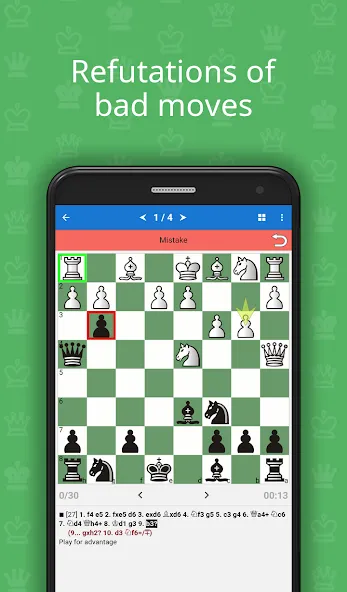 Взломанная Chess Opening Lab (1400-2000)  [МОД Mega Pack] — полная версия apk на Андроид screen 2