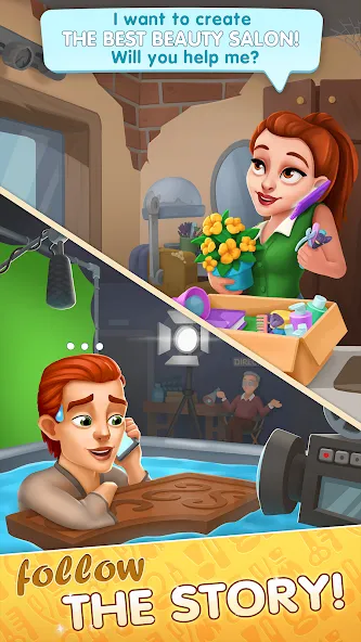 Скачать взлом Beauty Tycoon: Hair Salon Game (Бьюти Тайкун)  [МОД Menu] — стабильная версия apk на Андроид screen 1