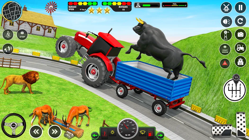 Взломанная Animal Transport Truck Game 3D (Игра Грузовик для перевозки животных)  [МОД Много монет] — стабильная версия apk на Андроид screen 3