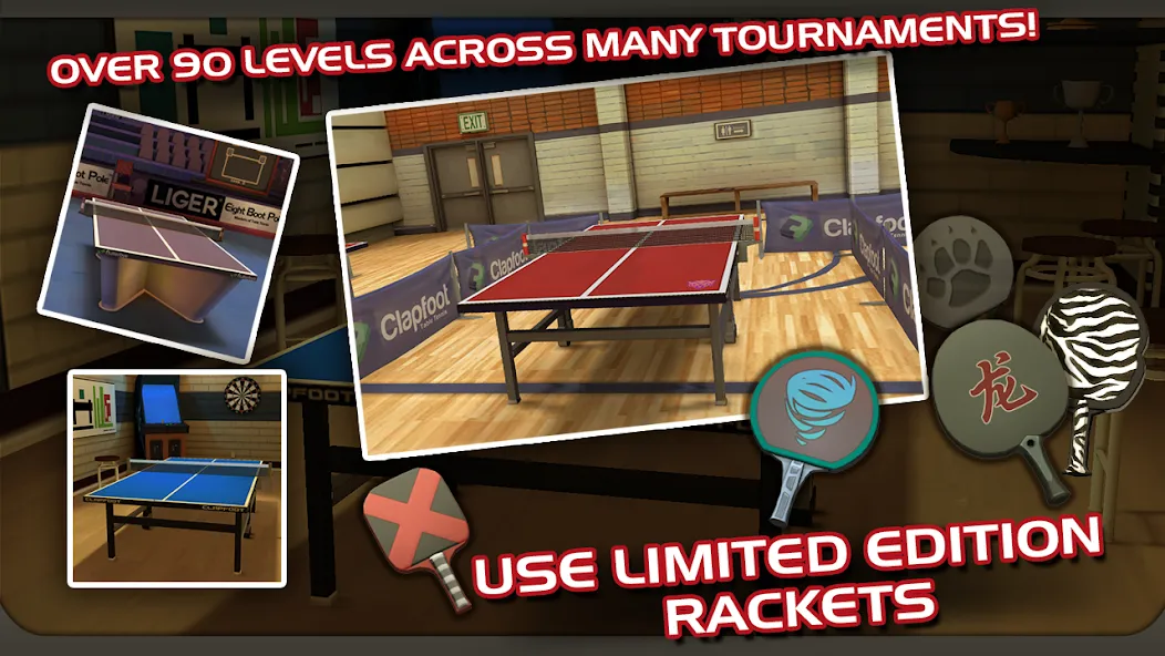 Скачать взлом Ping Pong Masters (Пингпонг мастера)  [МОД Mega Pack] — полная версия apk на Андроид screen 2