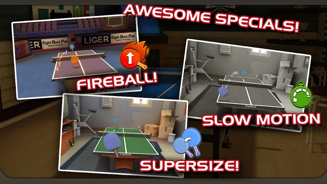 Скачать взлом Ping Pong Masters (Пингпонг мастера)  [МОД Mega Pack] — полная версия apk на Андроид screen 4