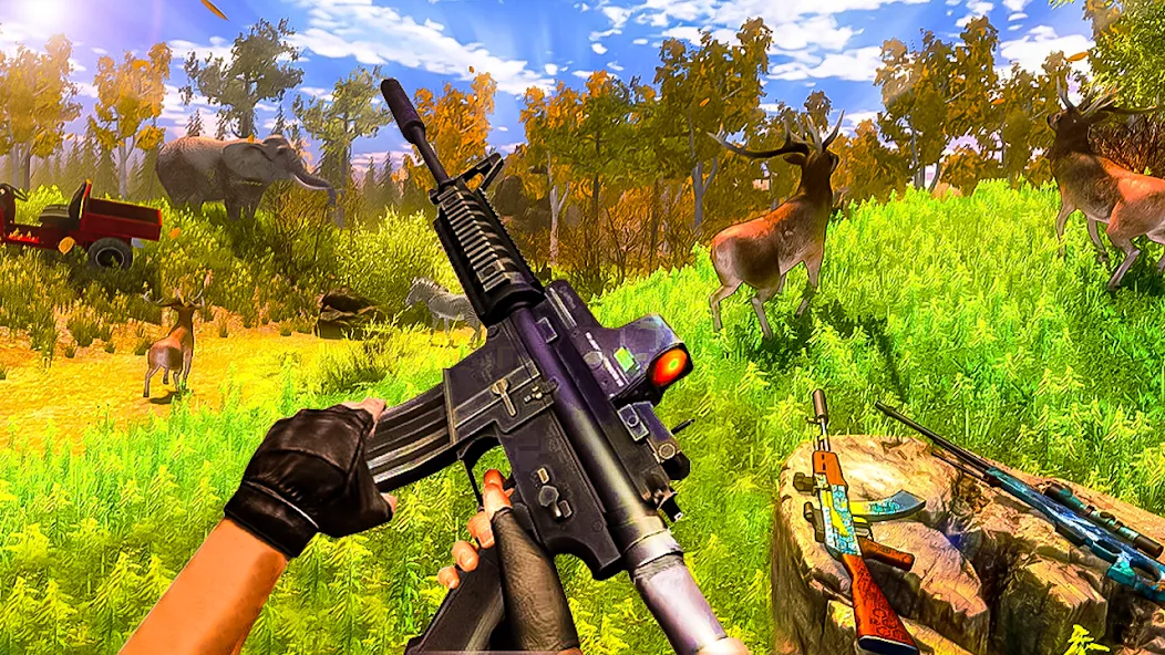 Скачать взломанную Animal Hunting -Shooting Games (Энимал Хантинг)  [МОД Menu] — стабильная версия apk на Андроид screen 2