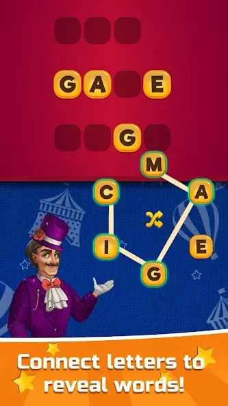 Взломанная Circus Words: Magic Puzzle  [МОД Много денег] — последняя версия apk на Андроид screen 3