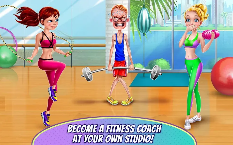 Скачать взлом Fitness Girl — Dance & Play  [МОД Бесконечные деньги] — полная версия apk на Андроид screen 2