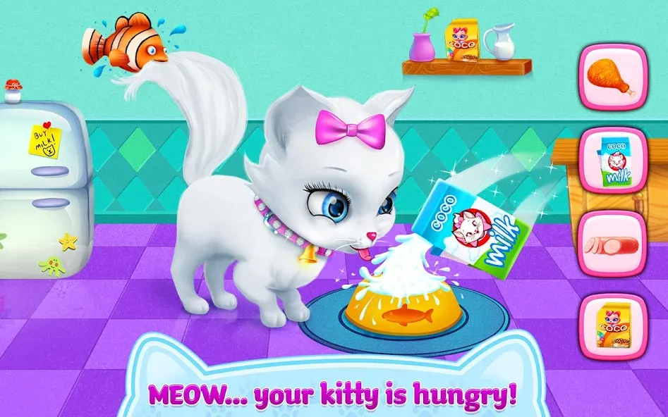 Скачать взломанную Kitty Love — My Fluffy Pet  [МОД Много денег] — последняя версия apk на Андроид screen 3