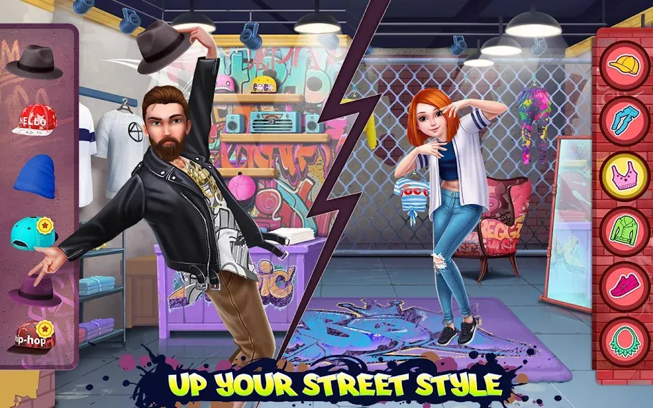 Взломанная Hip Hop Battle — Girls vs Boys  [МОД Все открыто] — последняя версия apk на Андроид screen 2