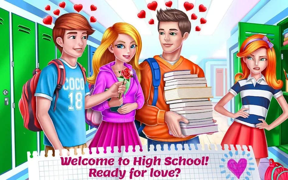 Скачать взломанную High School Crush — Love Story  [МОД Unlimited Money] — стабильная версия apk на Андроид screen 1