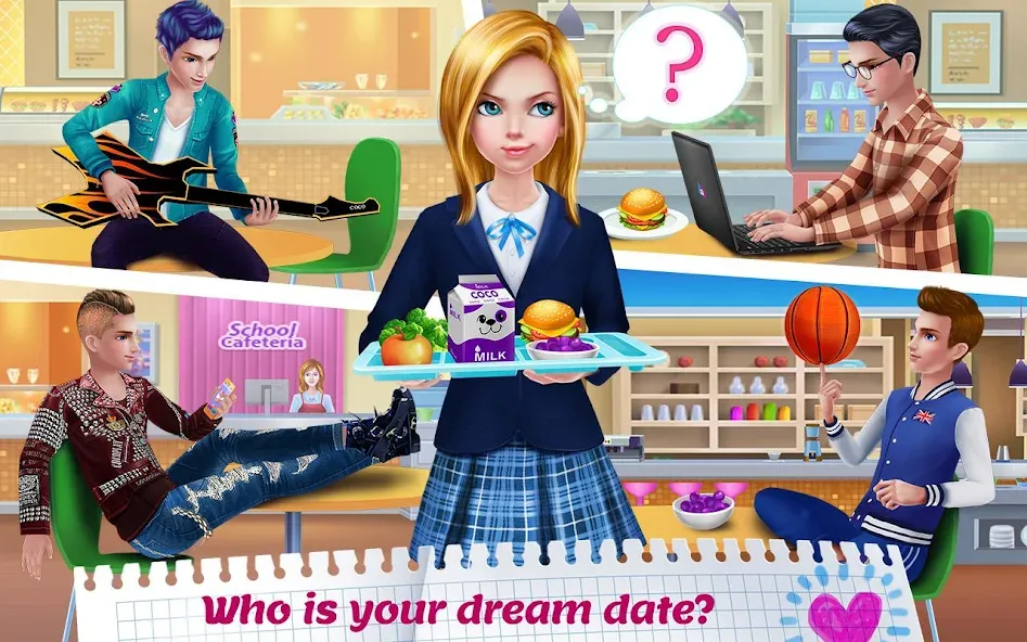 Скачать взломанную High School Crush — Love Story  [МОД Unlimited Money] — стабильная версия apk на Андроид screen 2